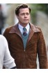 Allied Brad Pitt (Max Vatan) Brown Suede Leather Jacket